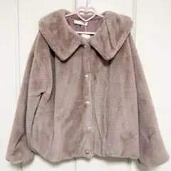 pom ponette junior160cm フェイクファーブルゾン ピンク - メルカリ