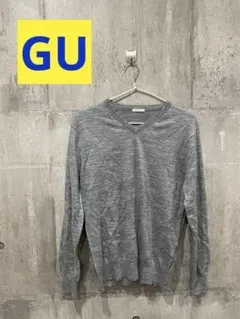 GU グレー Vネック セーター Sサイズ