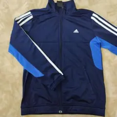 adidas ジップアップジャケット ネイビー/ブルー　150