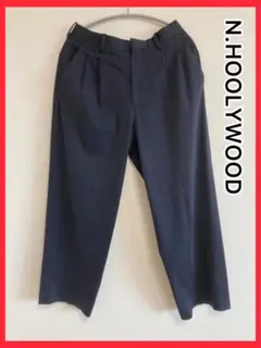 N.HOOLYWOOD ワイドスラックスパンツ ブラック エヌハリウッド