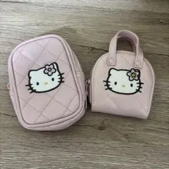 ハローキティ◆ピンクキルトセット◆ポーチ◆コインパース◆ディアゴスティーニ