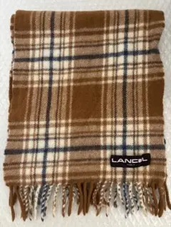 LANCEL チェック柄マフラー スコットランド製　ランセル　ウールマフラー