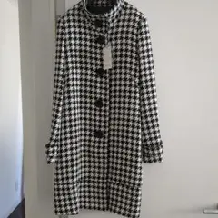 千鳥格子コート