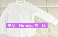 美品　Honeys ブラウス　白　LLのサムネイル