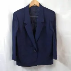 アクアスキュータム テーラードジャケット美品(L)ウール100 ネイビー 大人