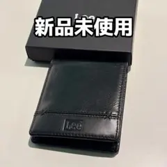【新品未使用】Lee リー 二つ折り財布 ブラック　本革　人気モデル　メンズ
