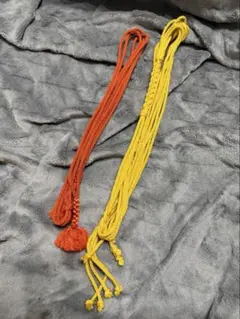 帯締め 2点セット 黄色　オレンジ　和装 小物