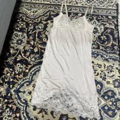 新品未使用品　Wacoal 花柄刺繍スリップ ホワイト・水色　サイズ80 Wacoal - 新品未使用品 Wacoal 花柄刺繍スリップ ホワイト・水色