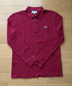新品未使用 日本製 LACOSTE L1212 3 ポロシャツ 赤 ヴィンテージ