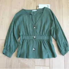 新品未使用　ZARAブラウスカーディガン　L