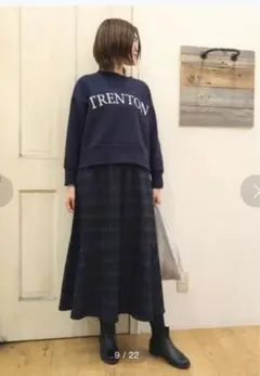 《試着のみ 》Lugnoncureチェックロングスカート フリー