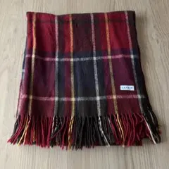 LEPSIM 大判ストールマフラー　チェック柄　赤色