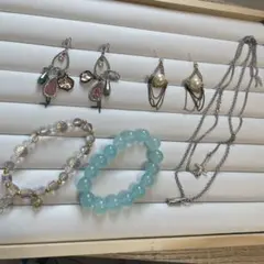 ピアス　ネックレス　ブレスレット　5点（2