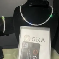2点セット】テニスチェーン&テニスブレスレットモアサナイトシルバー
