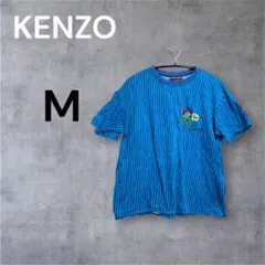 KENZO ケンゾー M 青 ストライプ パンジー 半袖Tシャツ ヴィンテージのサムネイル