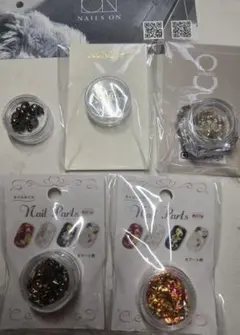 NOVEL ネイルパーツ3個　ホイル２個