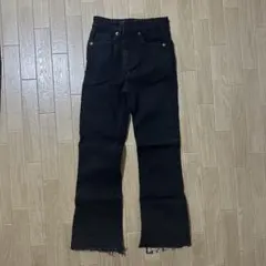 ZARA フレアデニム 裾カットデザイン