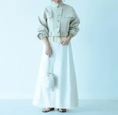 Demi-Luxe BEAMS コットンサージ フリンジスカート size38のサムネイル