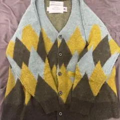 DAIRIKU ダイリク モヘア ニットカーディガン セーター アーガイル M