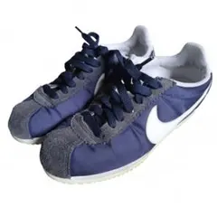 NIKEクラシックコルテッツ ナイロンスニーカー ネイビー23cm