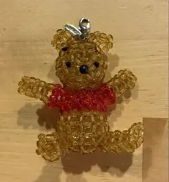 くまのプーさんビーズ製のキーホルダー