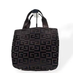 極美品　GIVENCHY　ジバンシー　ハンドバッグ　4Gロゴ　キャンバス　茶のサムネイル