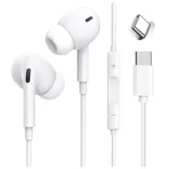 【新品未使用】ホワイトインイヤーイヤホン Type C接続