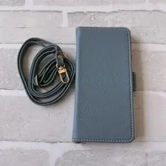 Galaxy A53 手帳型 ショルダーケース ブルー アイボリー