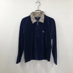 R00675 BurberryLONDON ベロアカットソーY2K ノバチェック