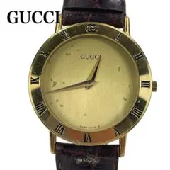 【電池交換済】GUCCI クォーツ式時計 ゴールド ローマン　ユニセックスのサムネイル