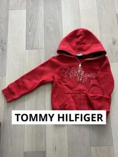 TOMMY HILFIGER 赤 パーカー Sサイズ（100サイズ前後）