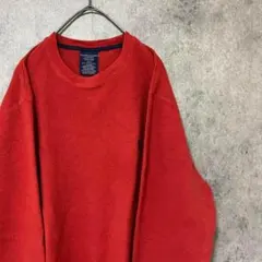 ラルフローレン　ロンT 長袖　ワンポイント　メンズ　M コットン　赤　古着