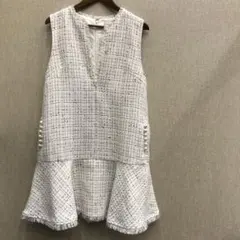 美品 Apuweiser-riche ツイードペプラムミニワンピース サイズ2