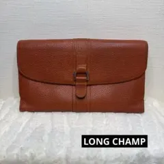 LONGCHAMP 長財布 オレンジ レザーのサムネイル