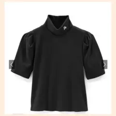 新品タグ付き★GRLロゴ刺繍タートルネックパワーショルダートップスze712