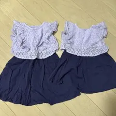 【W-1】　姉妹 お揃い ワンピース　80 110