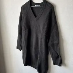 UNIQLO ダークグレー Vネックワンピース