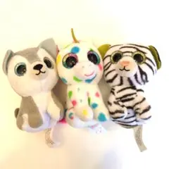 Ty ぬいぐるみセット ユニコーン・犬・ホワイトタイガー