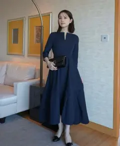 L’aubeblanc Keyneck Jacquard Dress Mサイズ