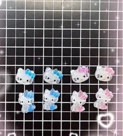 ネイルパーツ　ハローキティ　キティ　キティちゃん　デコパーツ　水色　ピンクのサムネイル