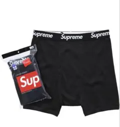 【新品】Supreme Hanes ボクサーパンツ　メンズLサイズ　黒　単品1枚のサムネイル