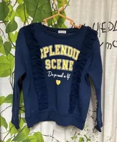 150cm女の子裏起毛トレーナー☆ネイビー、紺色