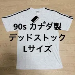 新品　90s adidas 半袖Tシャツ グレー　L メンズ カナダ製　万国旗のサムネイル