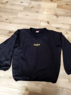 Rawlings 黒 Vネックピステ　 160　裏起毛