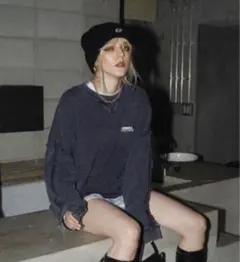 ACLENT Out seam boy friend sweat shirt