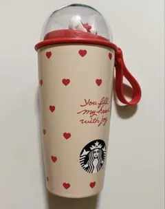 スタバ　バレンタイン　ステンレスタンブラー　カップシェイプ　猫