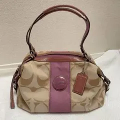 Guy Laroche バンブーハンドル ハンドバッグ ピンク - メルカリ