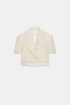 ZARA ZW COLLECTION ショートスリーブクロップドブレザー L - メルカリ