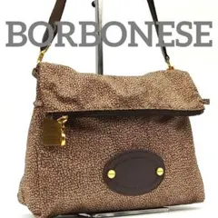 ボルボネーゼ ショルダーバッグ うずら柄 2way ポーチ ナイロン キャンバス