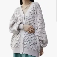 AZUL by moussy メッシュカーディガン